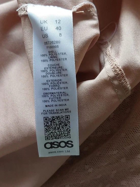 ASOS Dusty Pink Floral Embroidered Dobby Mesh Cami Strap Maxi Dress Sz 8 - Picture 15 of 15